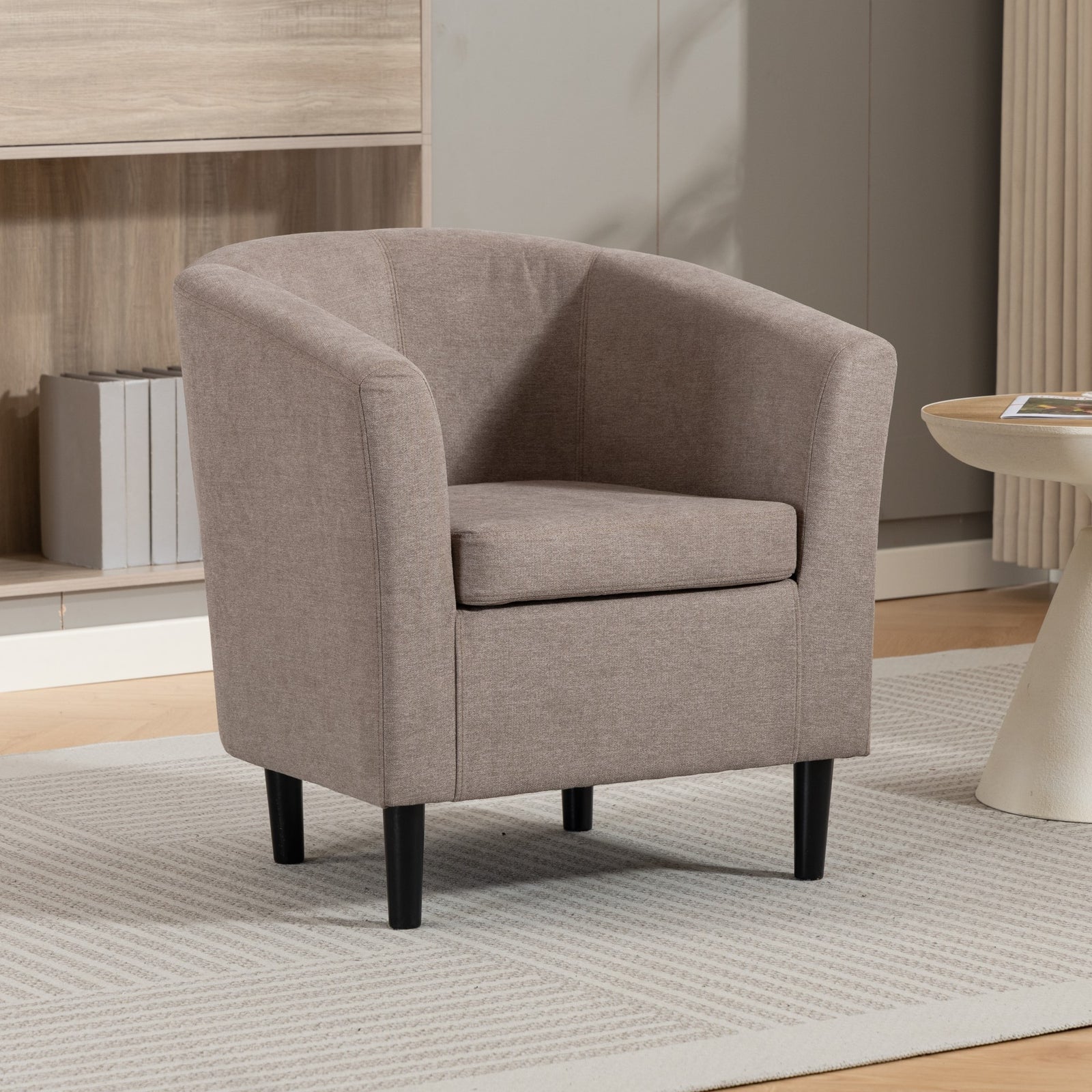Beulah Fabric Accent Chair | Brown