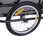Folding Bicycle Cargo Cart With Hitch Black