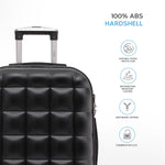Large 29" Hard Shell Bubble Design Check-in Suitcase Hold Luggage Bag 20kg+ | Large | Black