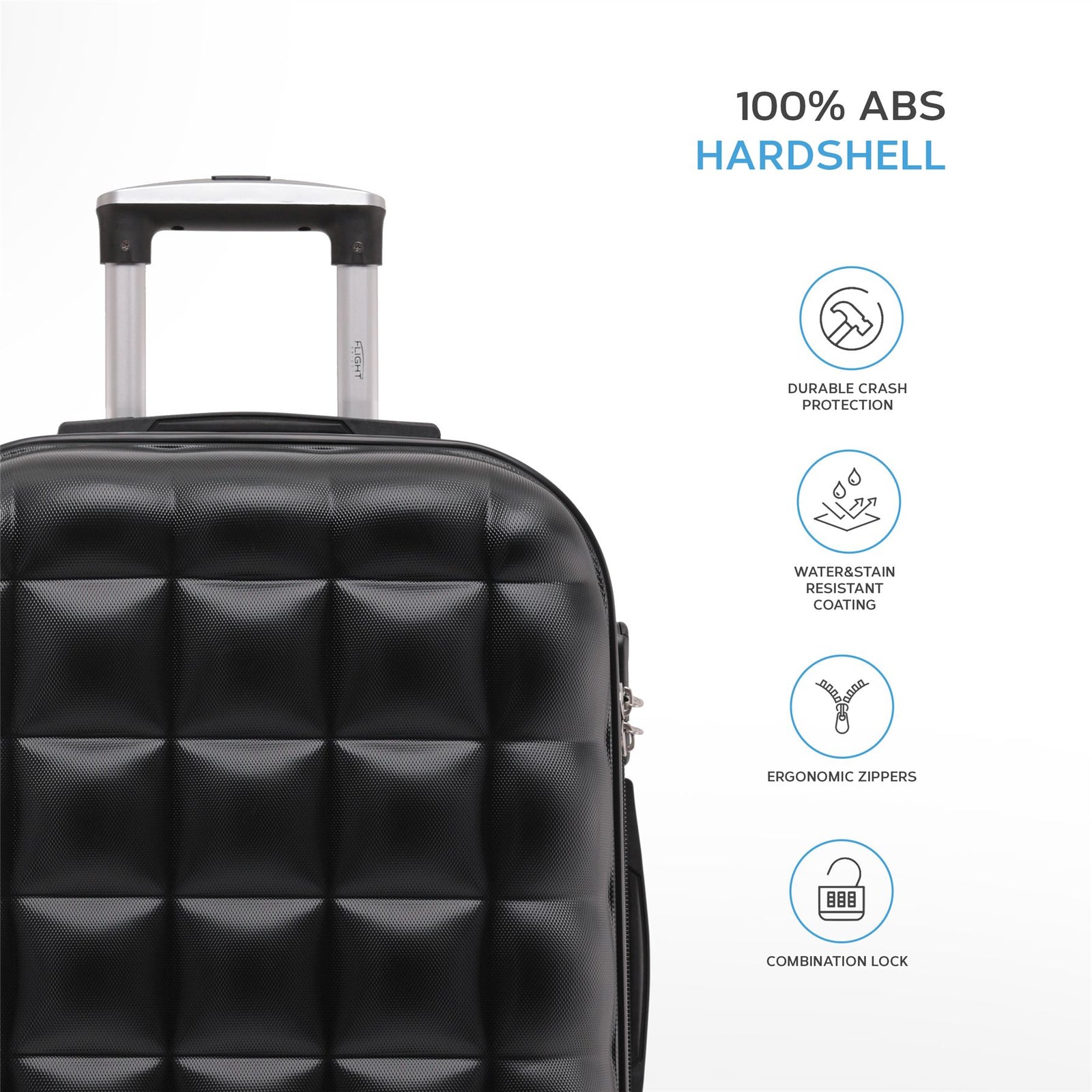 Large 29" Hard Shell Bubble Design Check-in Suitcase Hold Luggage Bag 20kg+ | Large | Black