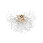 50cm Dandelion Ceiling Light Chandelier 6-light Modern Flush Mount Ceiling Light Fixture | Gold