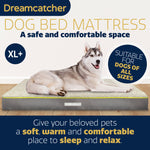 Grey Small To Xxl Dog Beds Orthopaedic Extra Large Flat Crate Pet Mattress, Removable Washable Cover | 112cm | Grey