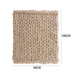 Stretchable Chunky Knit Handwoven Chenille Throw Blanket