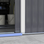 Garden Shed Storage Unit With Locking Door Floor Foundation | Large | Charcoal Gray