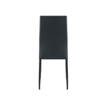 San Diego Marble Top Dining Table With Emily Leather Chairs | Black