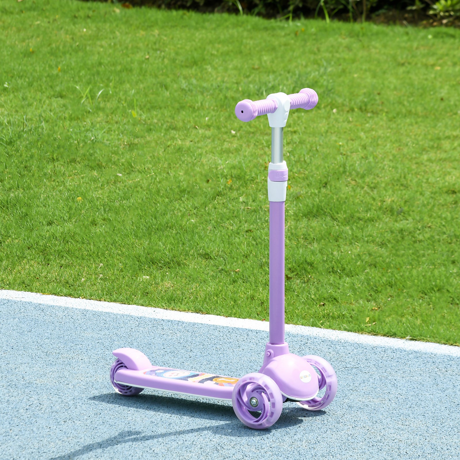Kids 3 Wheel Scooter For 2-6 Years Old W/ Adjustable Height | Purple