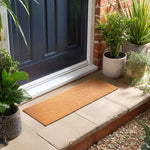 Non-shed Synthetic Coir Step Mat 75cm X 25cm | Set of 2 | Brown