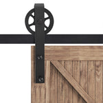 6.6ft Sliding Wood Barn Door Hardware Kits Track Industrial