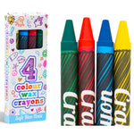 Safe And Non-toxic 4 Mini Assorted Colours Children's Wax Crayons