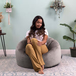 Aurora Velvet Bean Bag | Charcoal