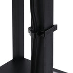 Modern Floor Lamp Light With 4 Tier Storage Shelves Fabric | One Size | Black
