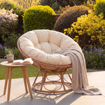 Amara Indoor Or Outdoor Swivel Papasan Chair | Natural