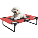 Raised Dog Bed With Breathable Mesh For S & M Dogs, Red | Red