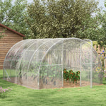 Walk-in Polytunnel Greenhouse W/ Pe Cover 4x3x2m