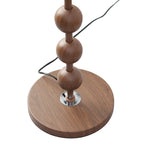 Breeins Modern Chinese-inspired Standing Floor Lamp With Fabric Lampshade And Metal Base