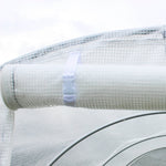 Plant Nursery Cover With Zipper Door - White