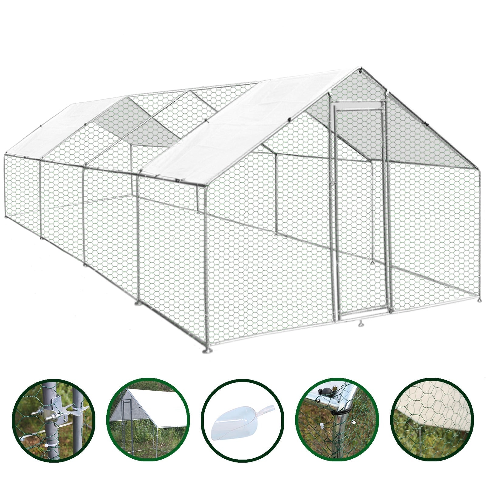 Chicken Run 4m X 8m X 2m | 4m x 8m x 2m | Green