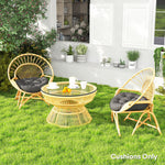 Round Patio Chair Cushions | Dark Grey
