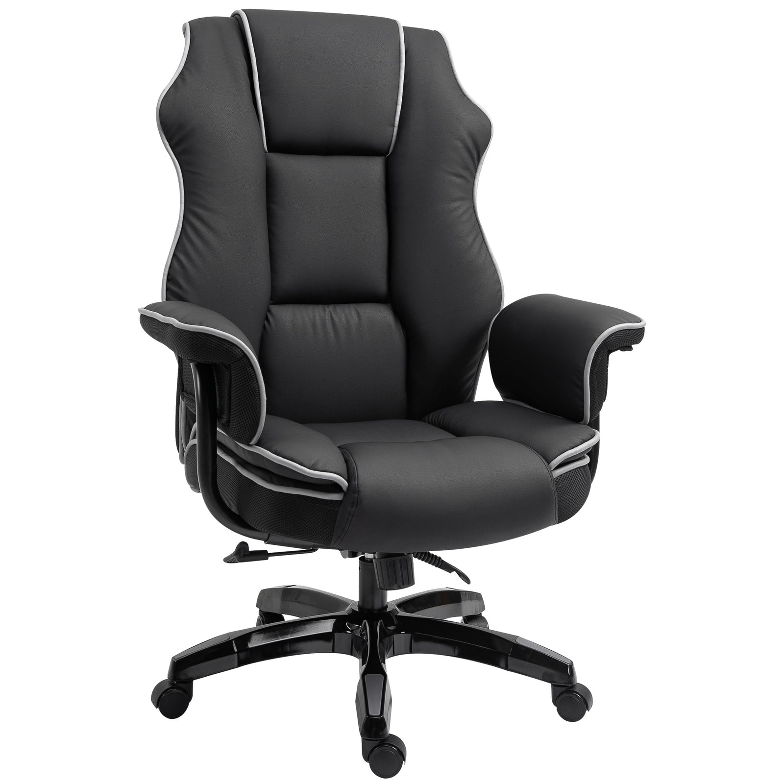 Pu Leather Reclining Office Chair | Black