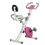 Folding Exercise Bike - Adjustable Resistance & Seat Height | White