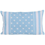 Cotton Stripe Border And Stars Cushion Cover | 30cm x 50cm | Blue