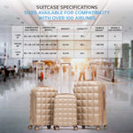 Medium 25" Hard Shell Bubble Design Check-in Suitcase Hold Luggage Bag 20kg+ | Medium | Champagne