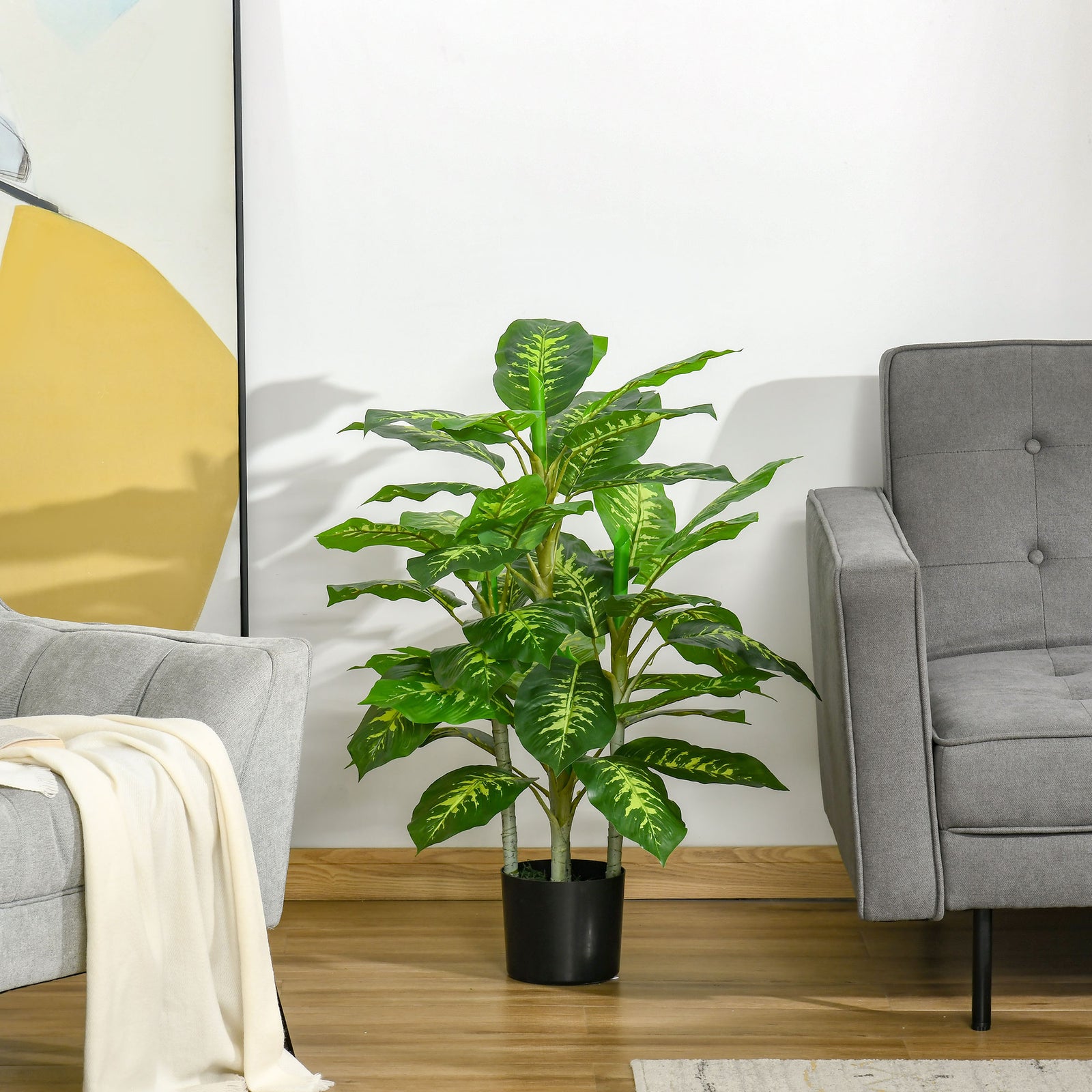 Artificial Evergreen Tree Fake Plant In Pot Decor | Small | Green