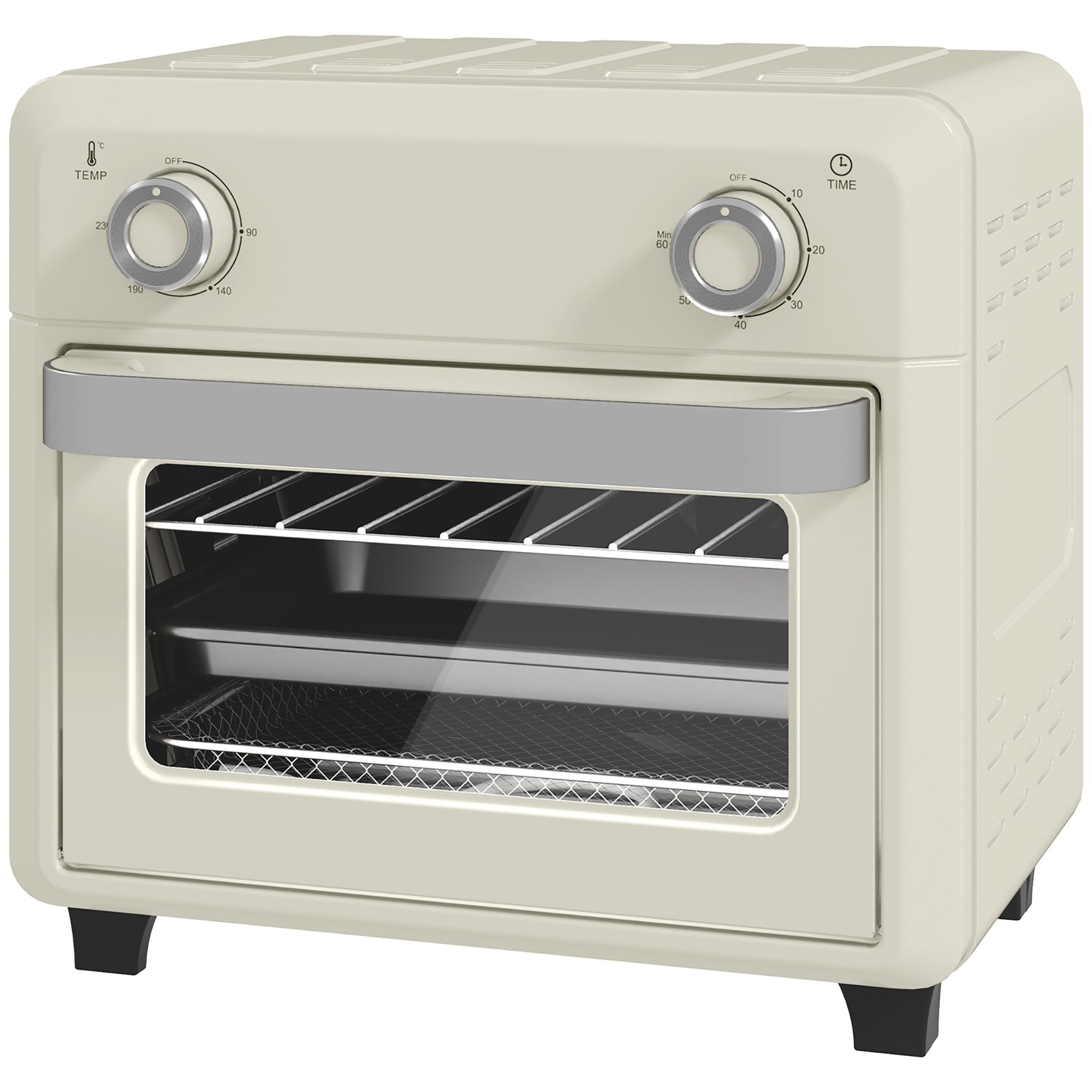 10l Air Fryer Oven Electric Oven Grill Roast Bake 1000w | One Size | Cream