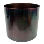 Leaf Medium Black Stand With Iridescent Rainbow Metal Planter 38.5cm X 18cm