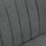 Velvet/linen Double Sofa With Wood Frame Foam Padding | One Size | Charcoal Gray