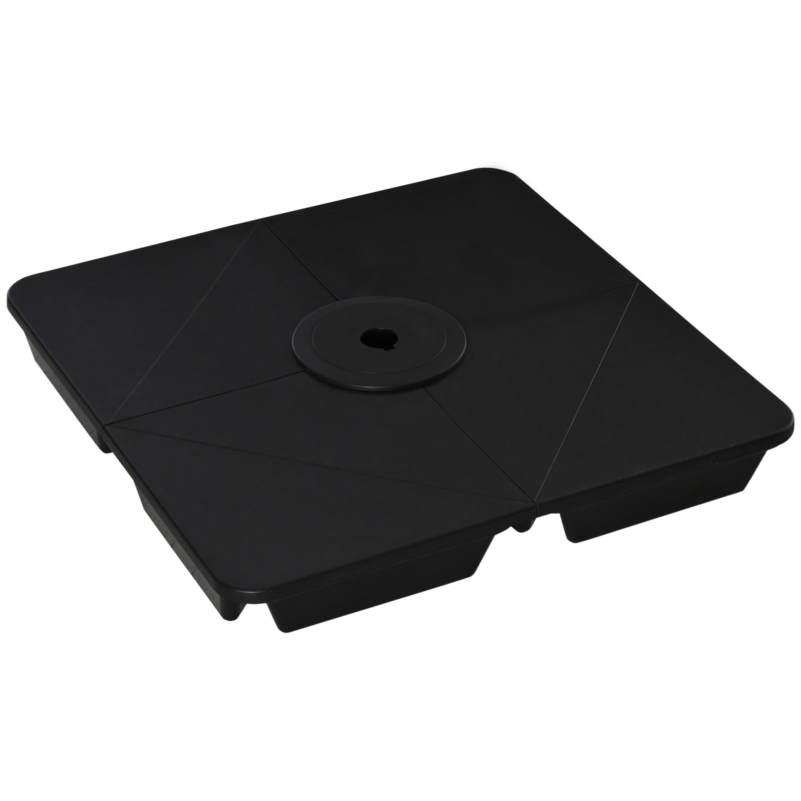 Set Of 4 Parasol Base, Up To 80kg, Black