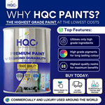 HQC Paint Vinyl Matt Emulsion Paint - Matt Finish For Interior Walls & Ceilings