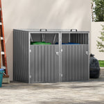 Breeins 5x4 Ft Metal Double Bin Storage Shed