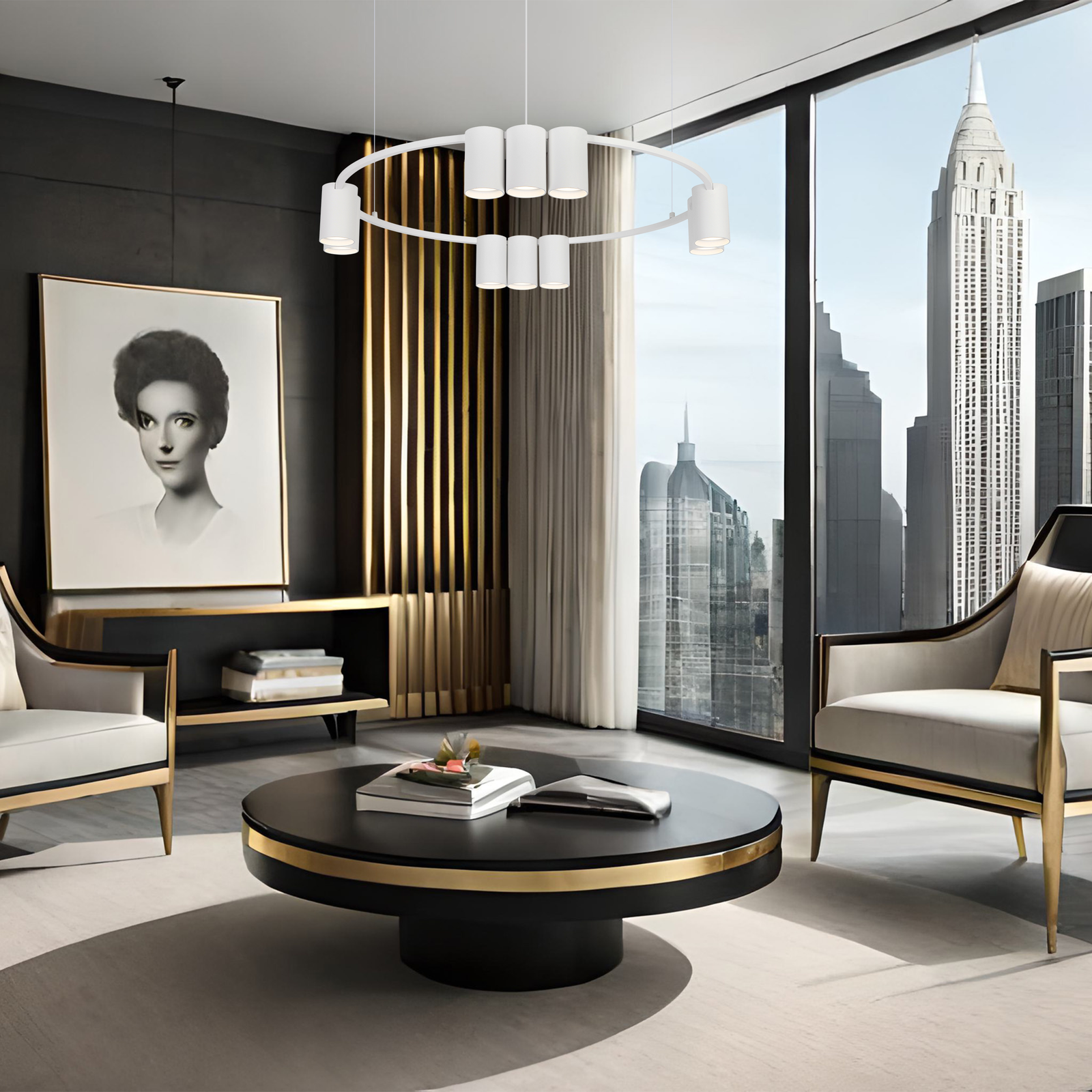 Pendant Light (circle) Genesis 10xgu10 | White