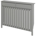 HOMCOM Large Radiator Cover With Drawers And Vertical Slats 119 X 19 X 93cm