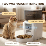 PawHut Automatic 4l Cat Feeder With Camera, 2.4g Wifi, Smart App Control