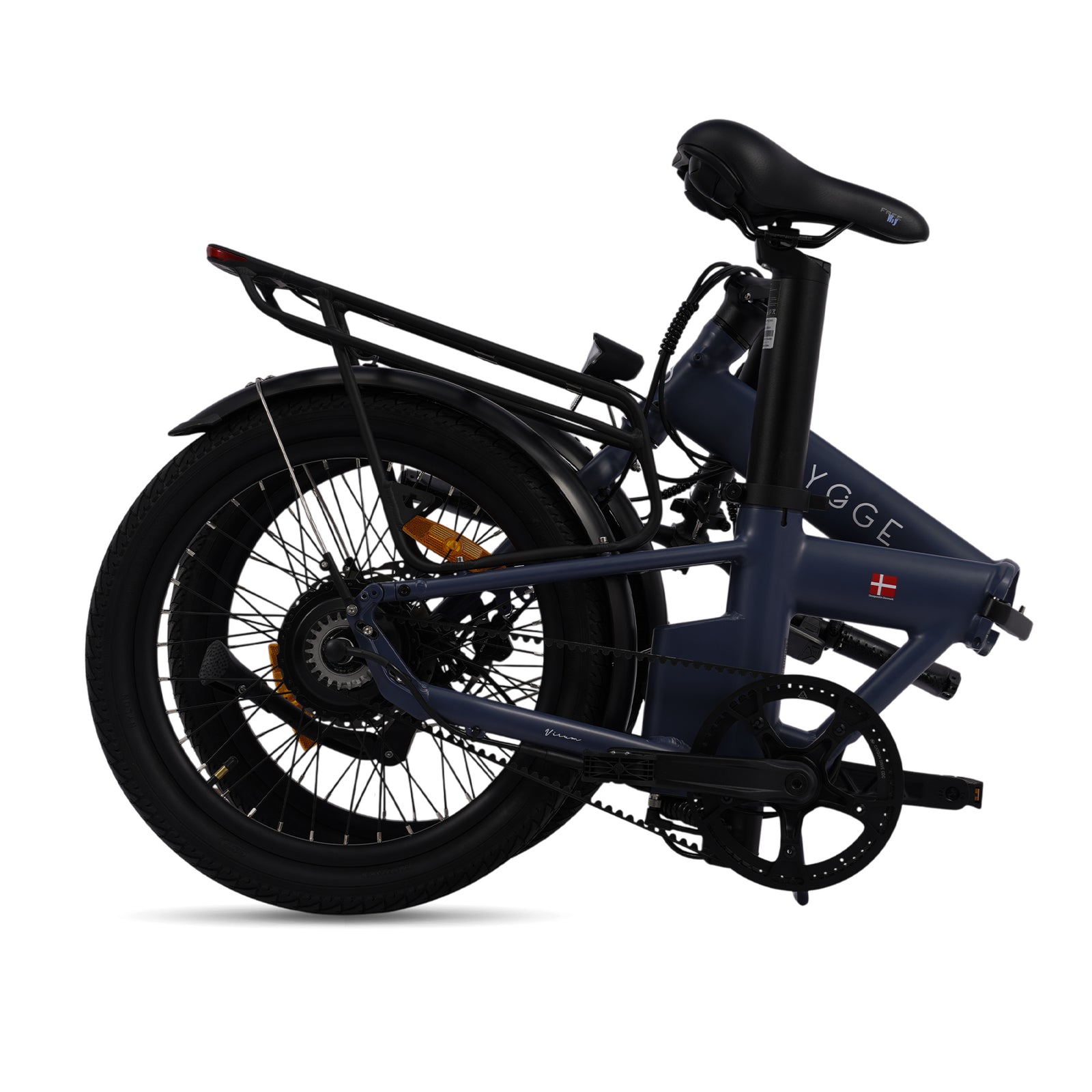 Virum Auto 2026 Folding E-bike, Automatic 3-speed, Belt Drive | One Size | Blue