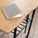 Live Edge Compact Dining Set, Table & 2 Chairs, W80 X D53cm | Black