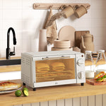Mini Oven 9l Countertop Electric Grill With Temp Timer | One Size | Cream