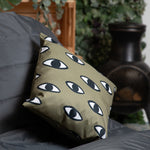 Indoor Outdoor Cushion Green Eyes Water Resistant Cushions