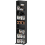 260/640 Cd 120/360 Dvd Storage Tower W/ 9/18 Compartments | Small | Black