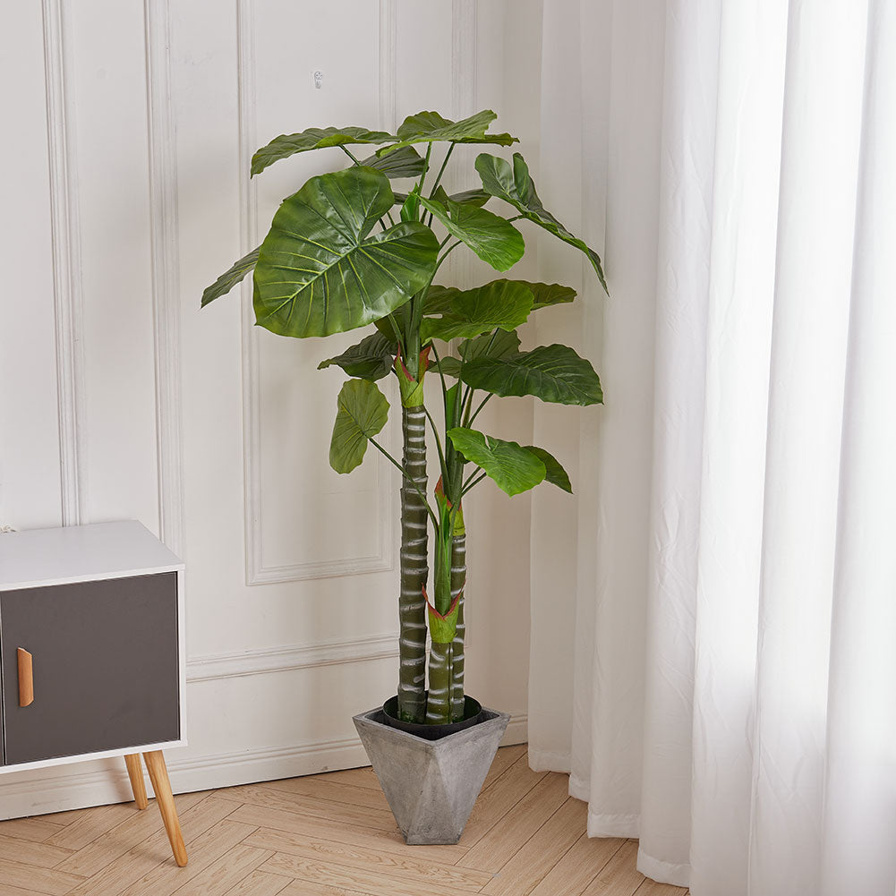 190cm Tall Artificial Banana Plant With Lush Green Leaves In Black Pot Realistic Indoor Decorative Tree