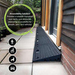 Rubber Kerb Ramp 1000kg Capacity For Cars, Motorbikes, Sheds, Driveways | Set of 1 | Black