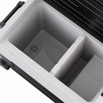 Large Capacity 40l/50l Dual-zone Car Fridge Freezer Compressor Powered, Ideal For Camping & Travel With 12/24v Dc Down To -20℃ | Large | Black & White