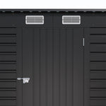 4x6ft Outdoor Storage Shed – Galvanized Steel Garden Shed Lockable With Double Doors & 2 Vents