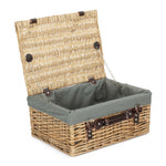 Wicker Buff 40cm Picnic Basket | Gray