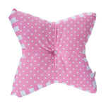 Polka Dots Star Shaped Floor Cushion | Pink