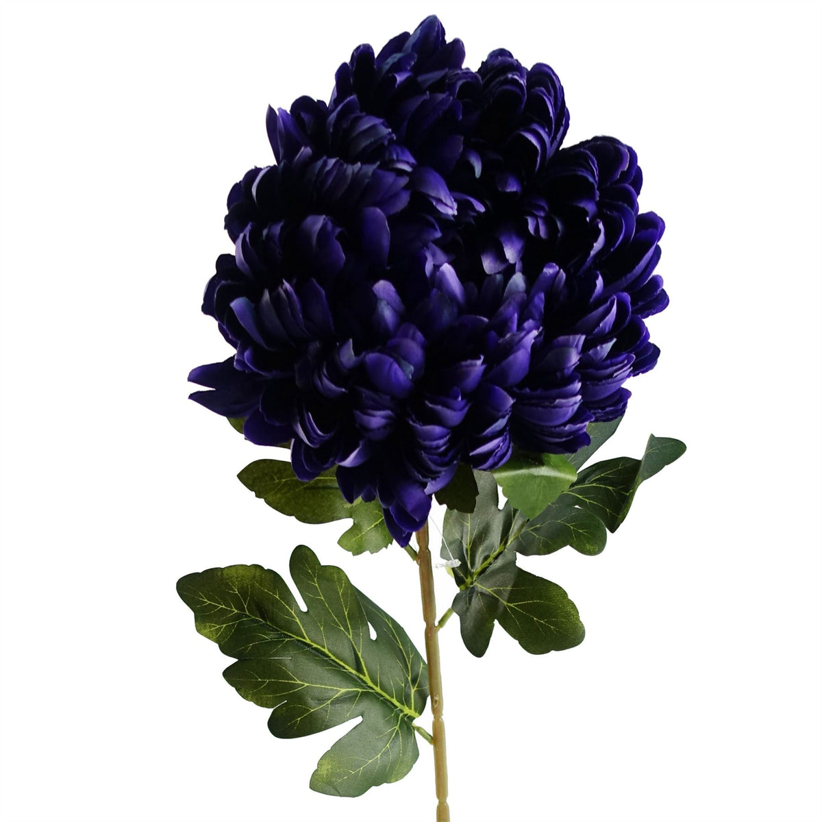 Pack Of 6 X 75cm Artificial Extra Large Reflex Chrysanthemum Purple