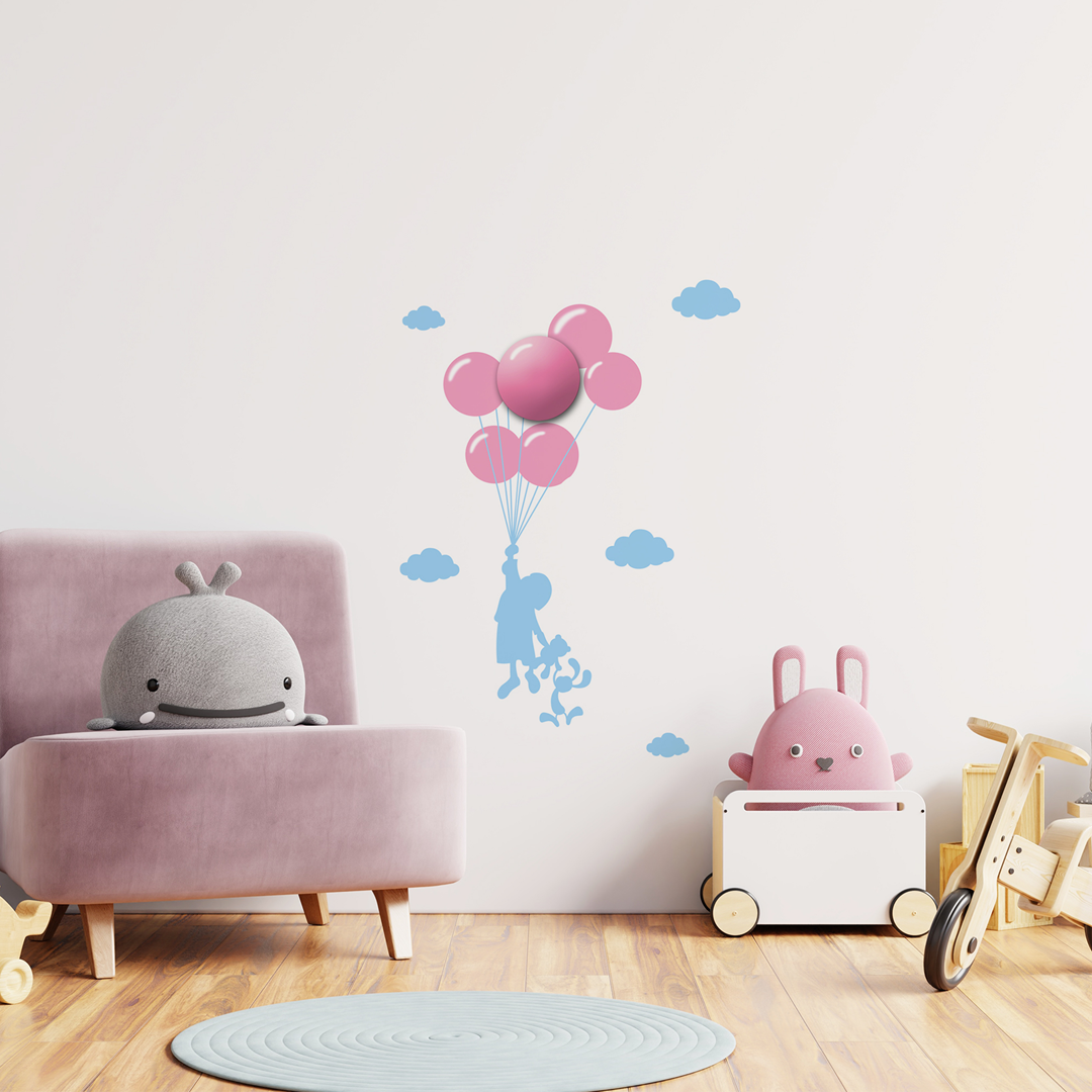 Ballons Led Childrens Lamp Charming Fun Night Light Ultra Low Consumption 0.6w Colourful Wall Decals Create A 3d Effect