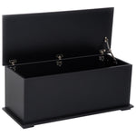Storage Box Chest With Lid Spacious Collect Chipboard | One Size | Black